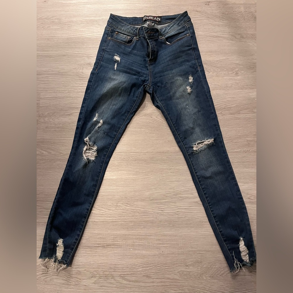 Distressed Blue Women's Jeans